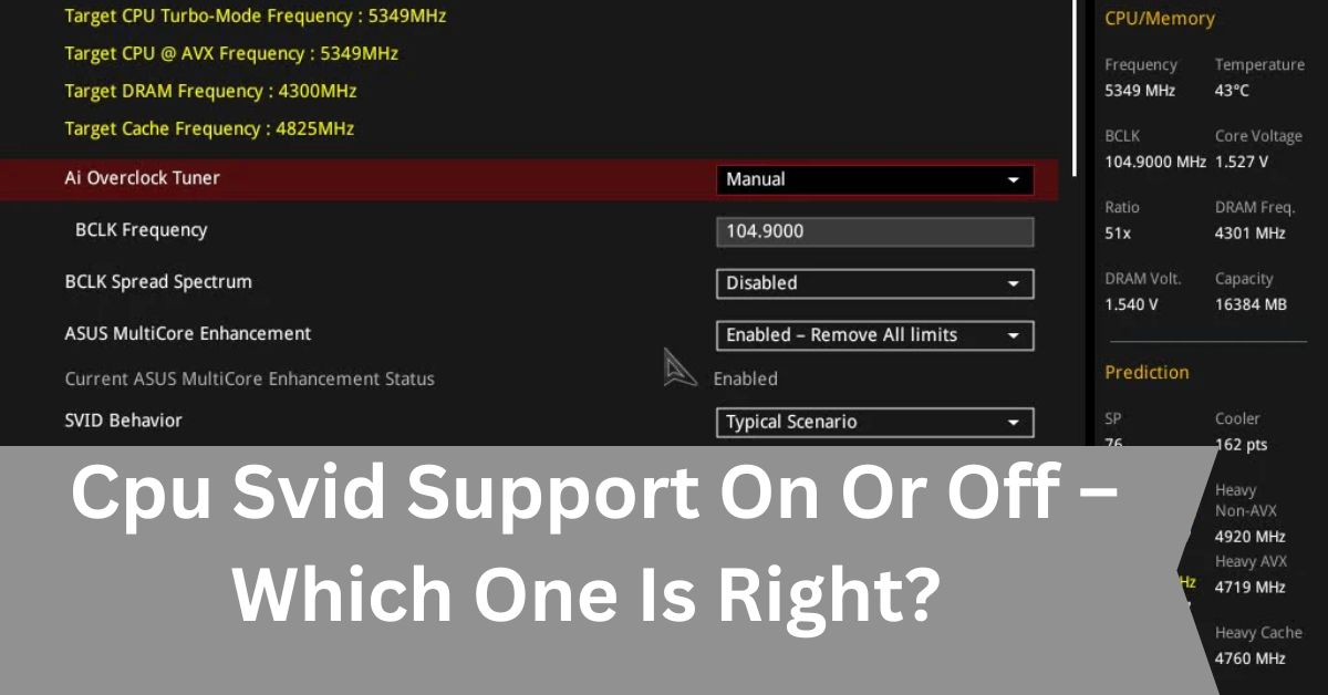 Cpu Svid Support On Or Off – Which One Is Right?