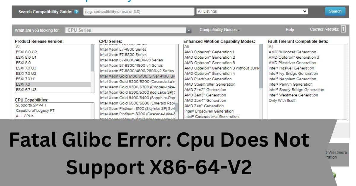 Fatal Glibc Error: Cpu Does Not Support X86-64-V2 – Ultimate Guide!