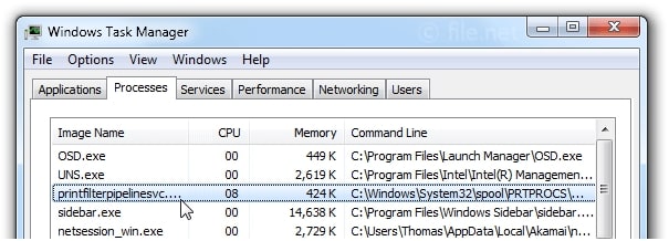 Print Filter Pipeline Host High CPU Windows 10: